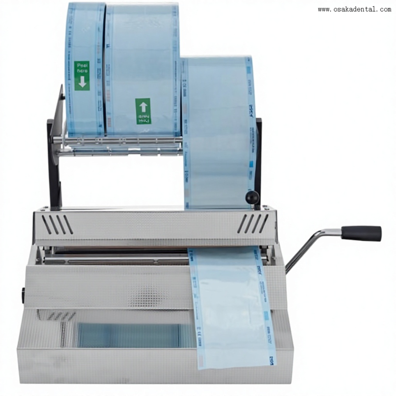 Máquina de selagem de bolsa para esterilização, autoclave dental, selador de rolo, máquina de selagem para clínica dentária