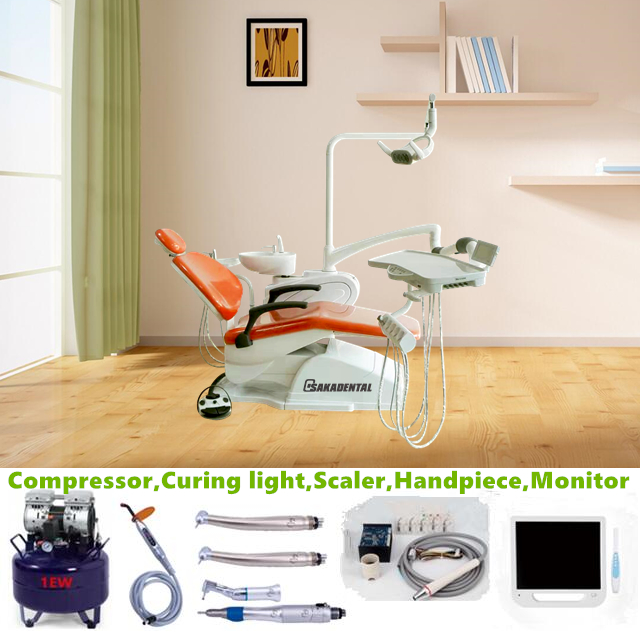 Boa cadeira odontol&oacute;gica com qualidade est&aacute;vel e refletor LED l&acirc;mpada