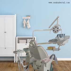 Cadeira odontológica com bandeja de instrumentos de tela de toque
