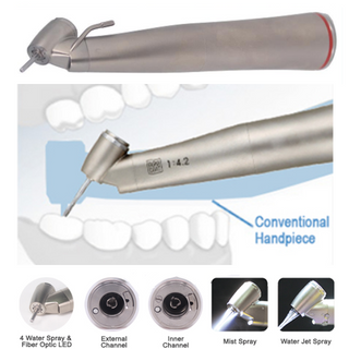 LED de fibra óptica 1: 4.2 Micro Micro Micro Dental Externo Usado Baixa Velocidade de Ângulo de ângulo de Contra