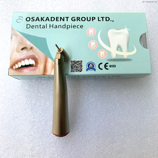 Peça de mão dentária de faixa vermelha de alta velocidade de 45 graus com luz