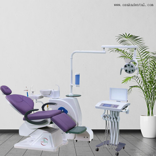 Cadeira odontológica com carrinho móvel separado com cor agradável/cadeira odontológica de cor roxa/cadeira odontológica de boa qualidade