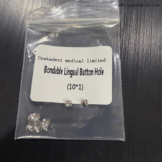 Orifício de botão lingual bondável ortodôntico dentário