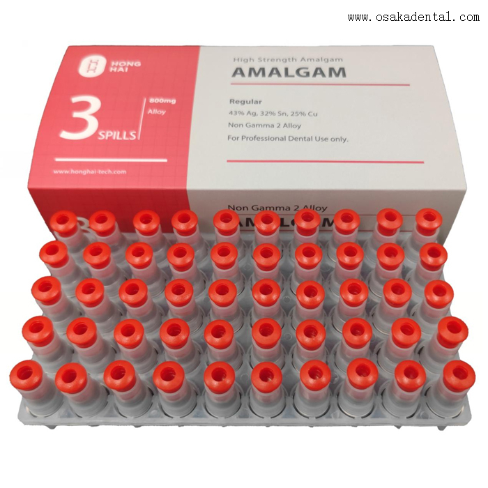 Cápsula dental 800mg Spill3 da liga do amálgama da cor vermelha do Ag 43%
