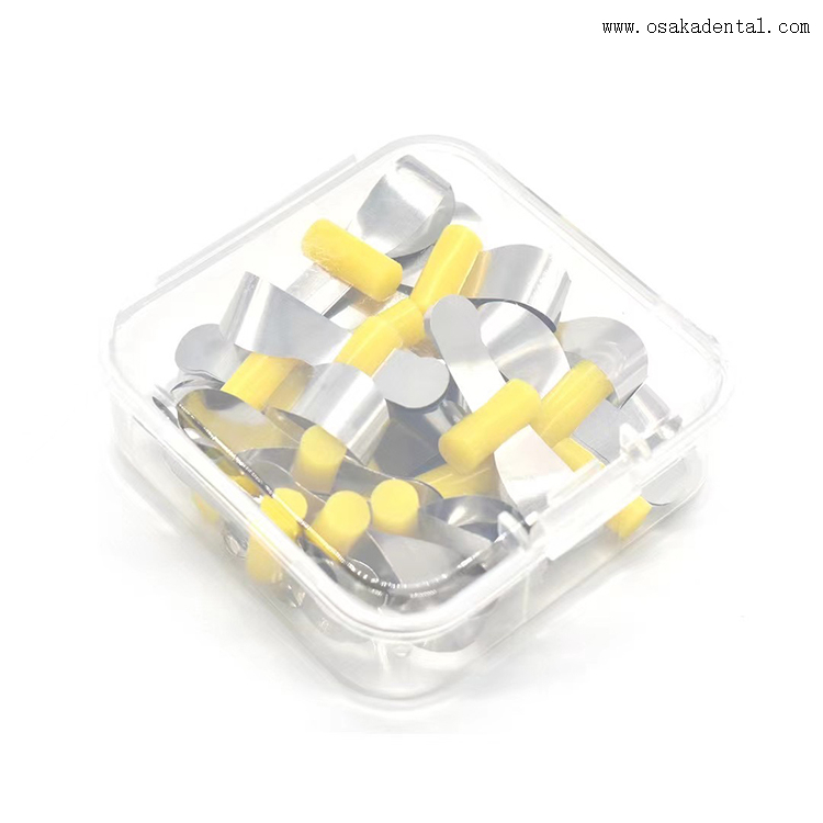 Banda de matriz dentária de material dentário para restauração de dentes