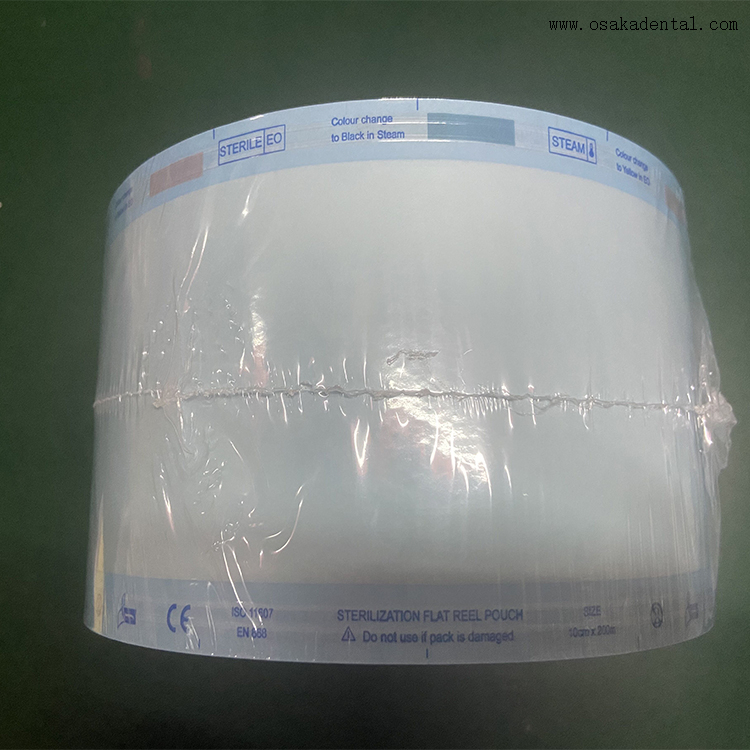 Rolo de esterilização dentária de material consumível dentário