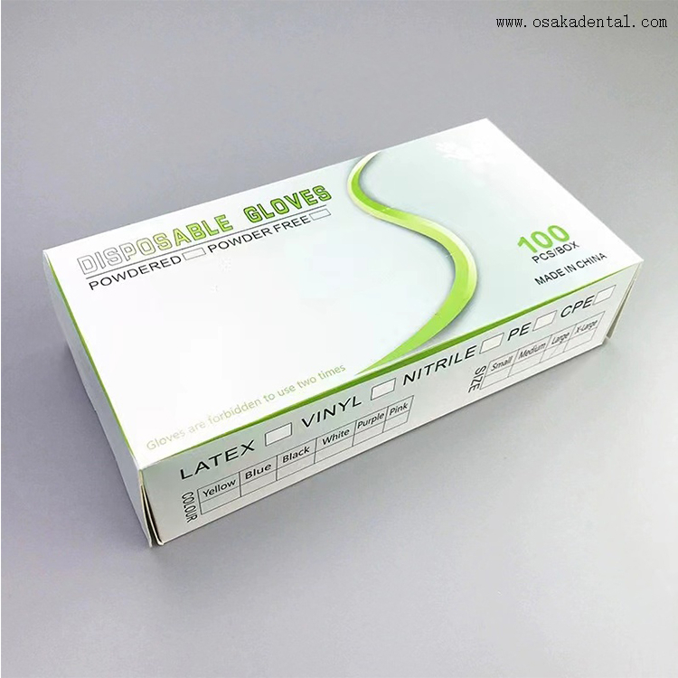 Luvas de nitrilo descartáveis ou luvas de borracha