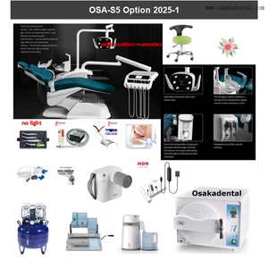 Unidade de cadeira odontológica de couro popular com 12 opções de máquina, opção definida 2025-1