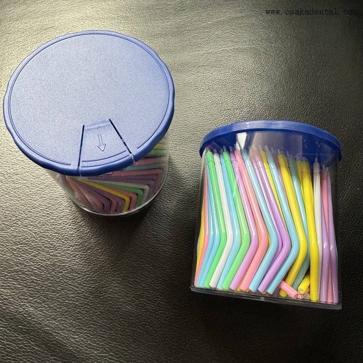 Pacote colorido descartável dental da garrafa das pontas da seringa 250pcs