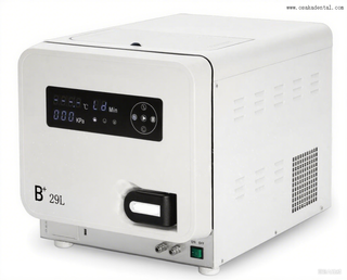 Tanque de água europeu com abertura classe B, display digital, autoclave odontológica de 29L para unidade odontológica com bomba Thomas Vaccum