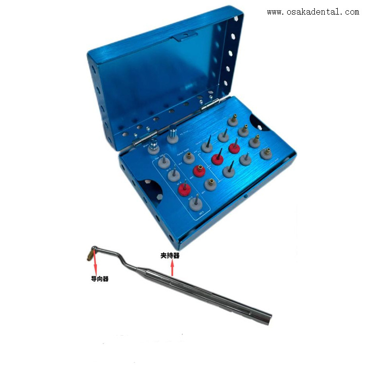 Quebre o parafuso dentário e remova o kit de instrumentos cirúrgicos