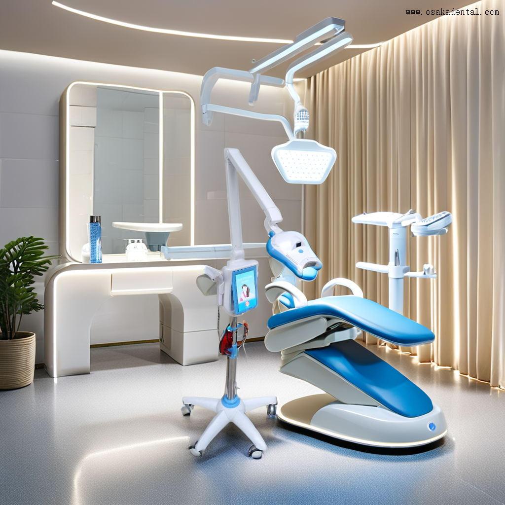 Dispositivo avançado de clareamento dental para limpeza e clareamento profissional dos dentes em ambientes clínicos modernos