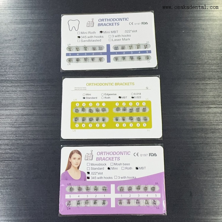 Suporte de metal bondable monobloco ortodôntico dental