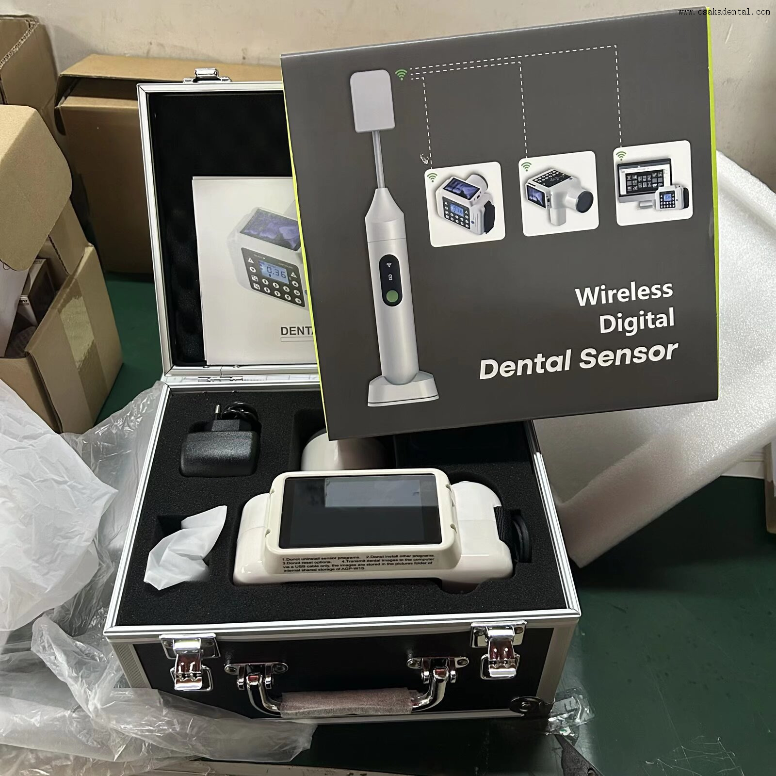 Unidade de raio X odontológico com sensor sem fio