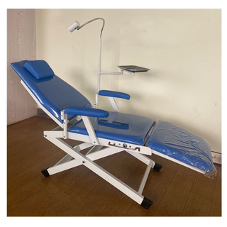 Unidade de cadeira odontológica portátil mais barata com lâmpada led e bandeja de metal