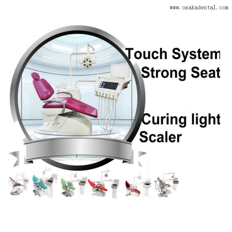 Peça sobressalente da unidade de cadeira odontológica de suporte de travesseiro odontológico de aço inoxidável para unidade odontológica osakadental