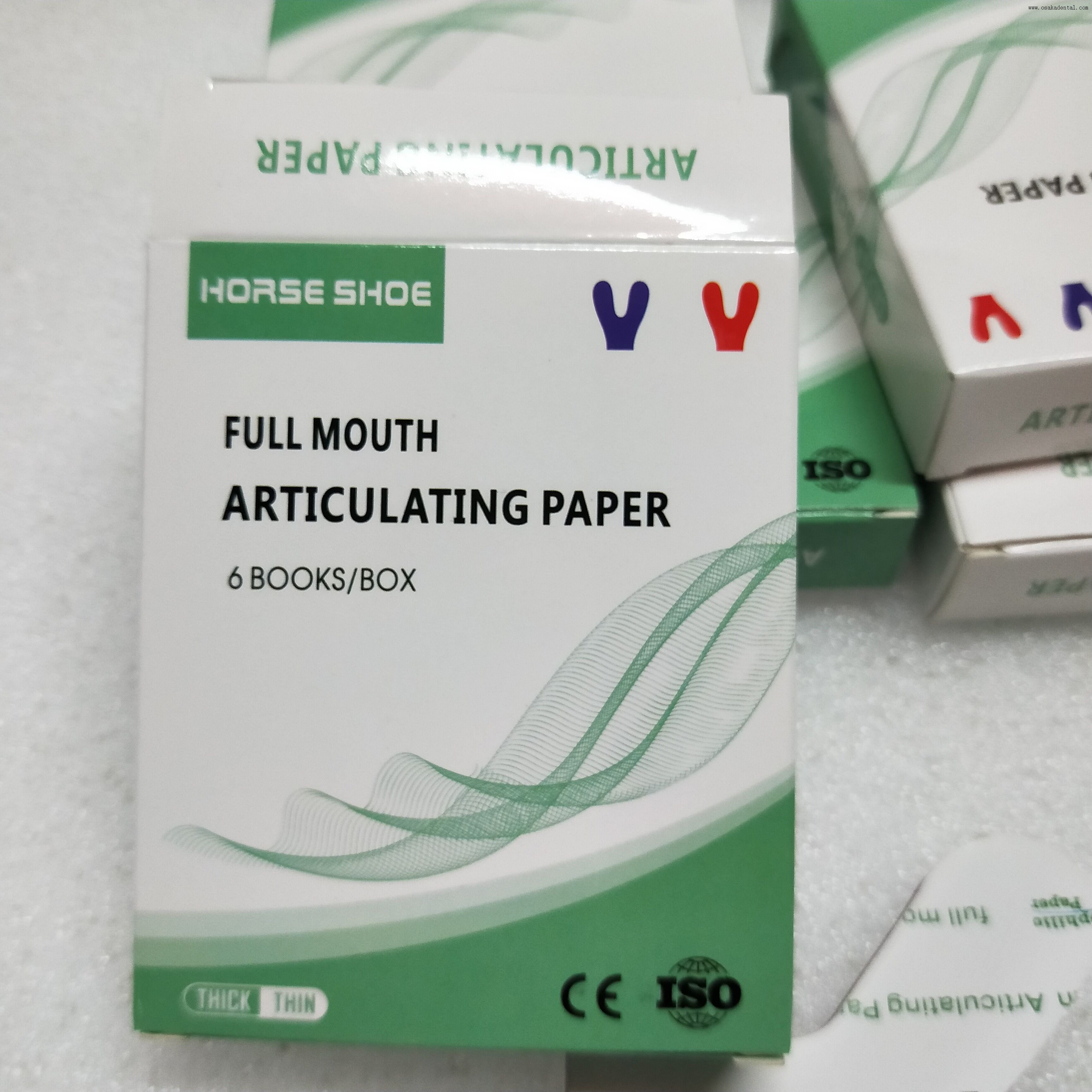 Material dental Dental em boca completa Articulação de papel 