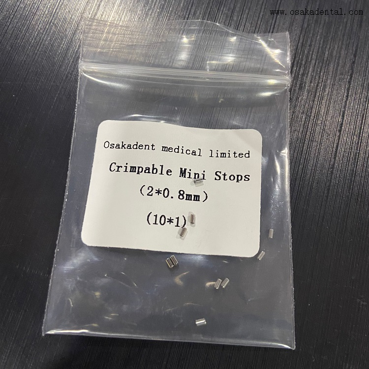 Mini batentes frisáveis ortodônticos dentais