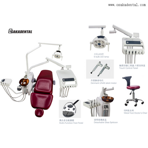 Bela cadeira odontológica com lâmpada LED OSA-A2-K2