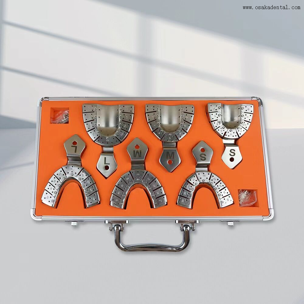 Bandejas de impressão para implantes dentários profissionais feitas com bandejas de impressão em aço inoxidável de alta qualidade