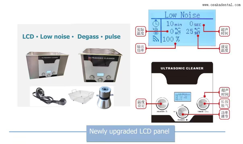 Limpador ultrassônico poderoso com tamanhos diferentes