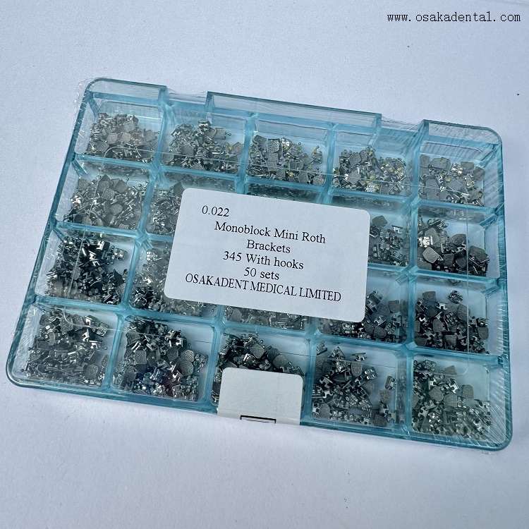 Monobloco ortodôntico odontológico/suporte bondável 50 conjuntos/caixa