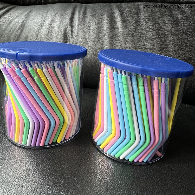 Pacote colorido descartável dental da garrafa das pontas da seringa 250pcs