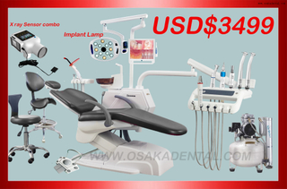 Cadeira odontológica de couro PU com encosto alto e tecnologia de botão responsivo