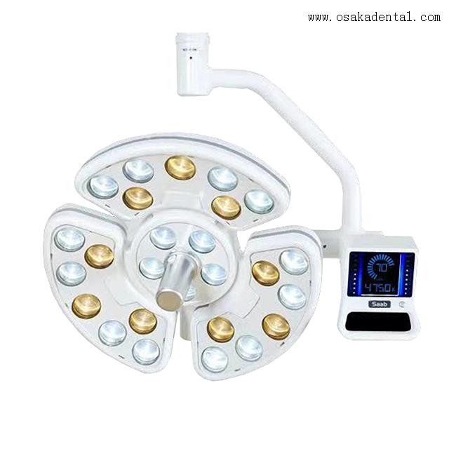 ‌Carrinho móvel ajustável para luz cirúrgica odontológica com braço giratório de 360°