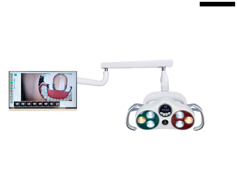 Luz cirúrgica do sensor operacional dental com gravação de câmera de vídeo com braço para instalar no monitor