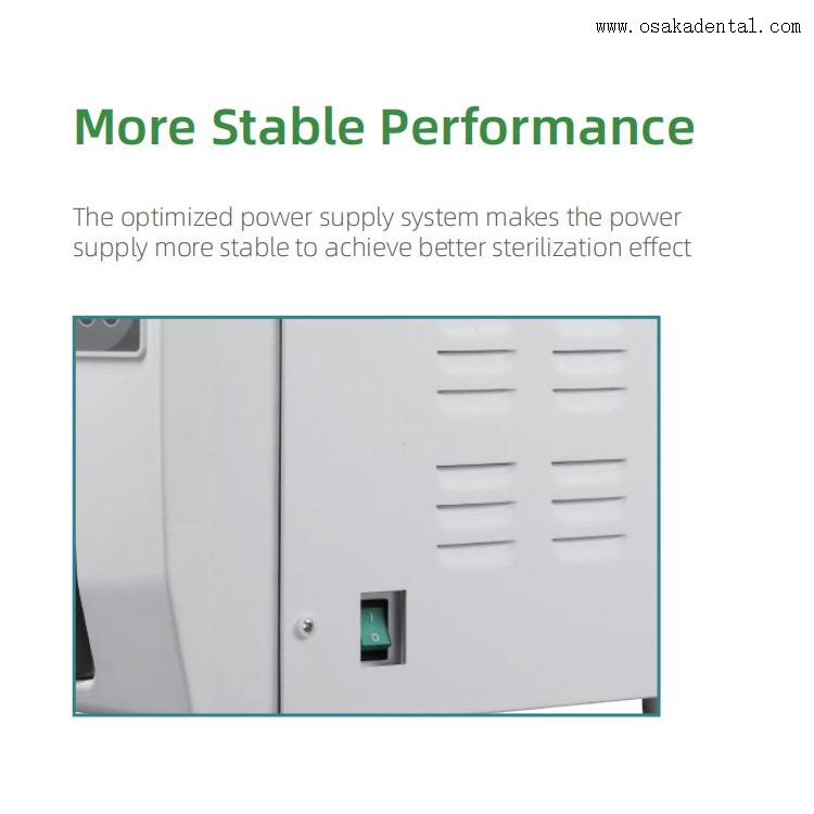 Tanque de água europeu com abertura classe N, display digital, 8L/12L, autoclave odontológica para unidade odontológica 