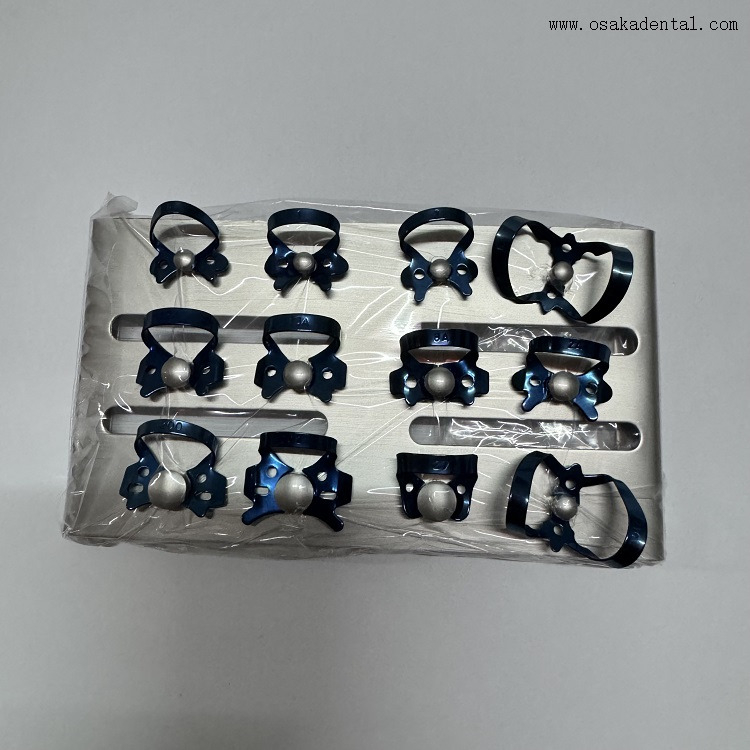 Suporte de barragem de borracha para clipe de cuidados bucais odontológicos