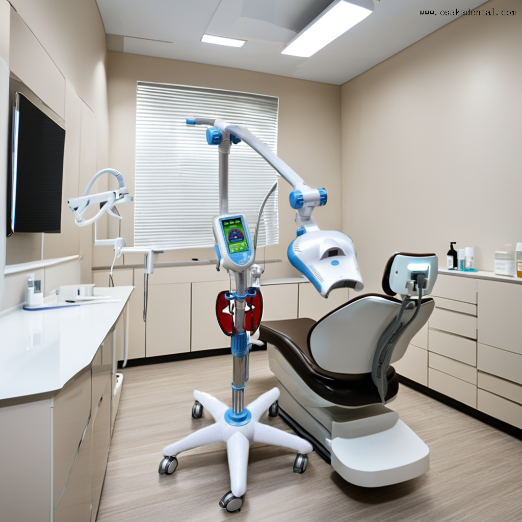 Dispositivo avançado de clareamento dental para limpeza e clareamento profissional dos dentes em ambientes clínicos modernos