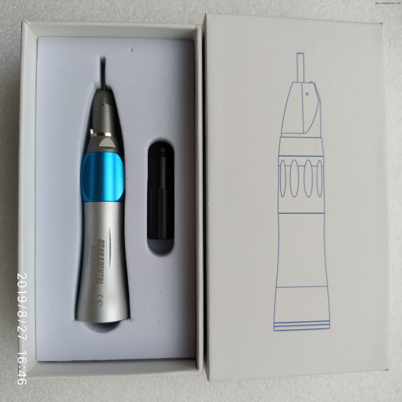 Peça de mão odontológica de alta velocidade com iluminação de fibra óptica para preparação de cavidades de precisão