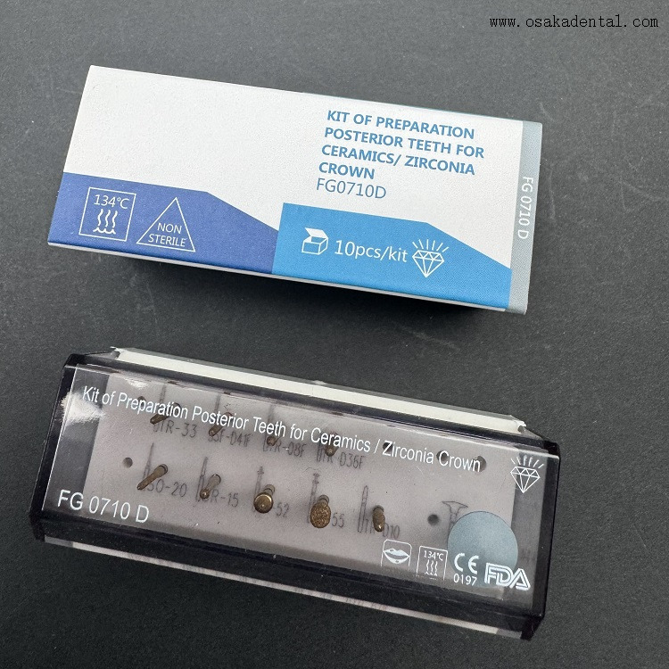 Kit Dentes Posterio Dental FG0710D 10pcs/kit 