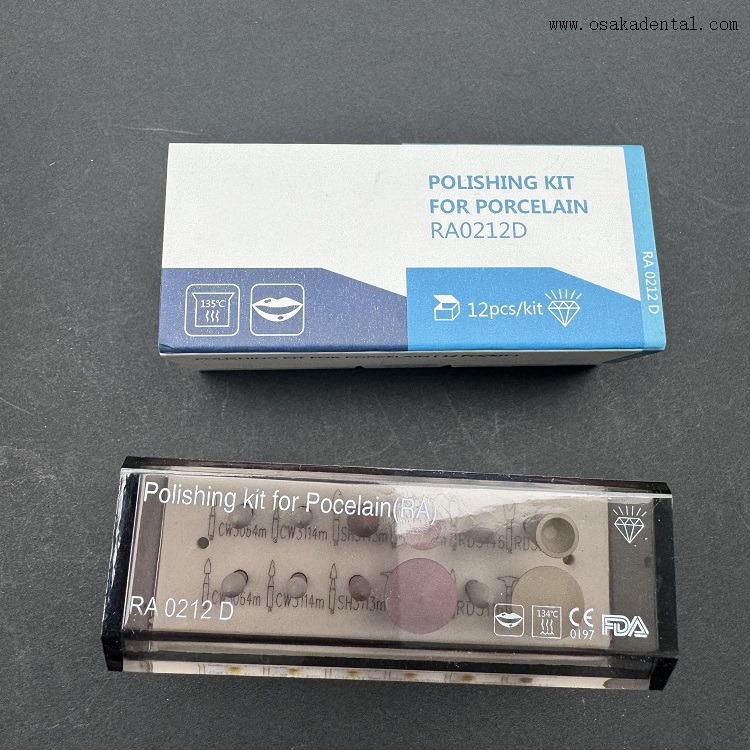 Kit de Polimento Dentário para Pocelain(RA) 12pcs/kit 0212D 