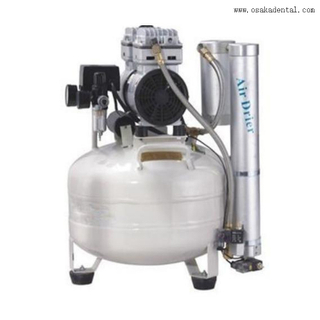 Um para duas unidades odontológicas Silent Oil Free Compressor de ar dental com secador de ar