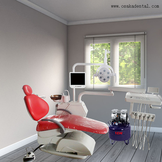 Cadeira odontológica com câmera oral e 17 polegadas monitora cadeira vermelha de cores