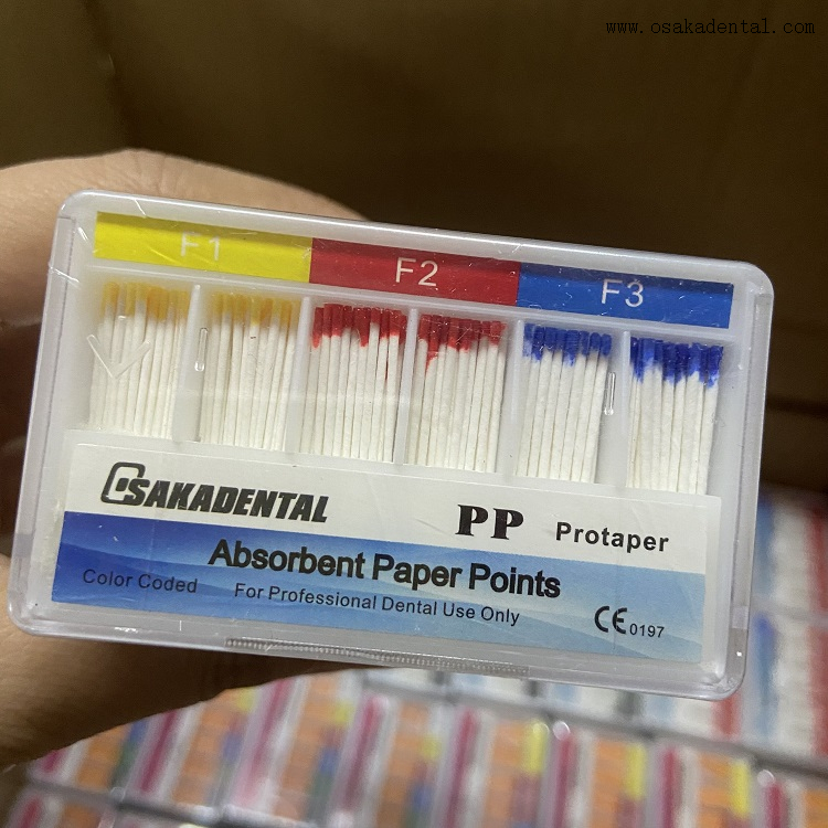 Dental Endo Points Pontos de papel absorvente Protaper F1 F2 F3