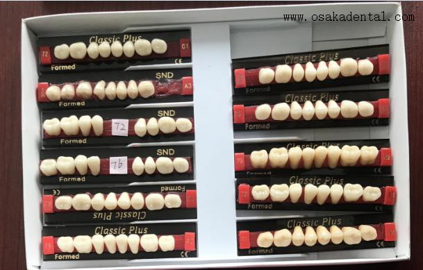 Qualidade europeia de resina dental dentes de volta os dentes osa-dentes -e