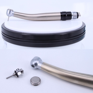 Peça de mão dentária de alta velocidade com cabeça de botão com acoplamento