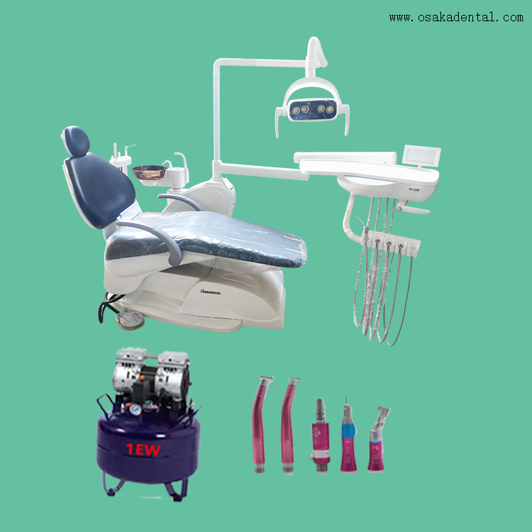 Cadeira odontológica com peça de mão odontológica e compressor de ar odontológico/cadeira odontológica de alta qualidade 