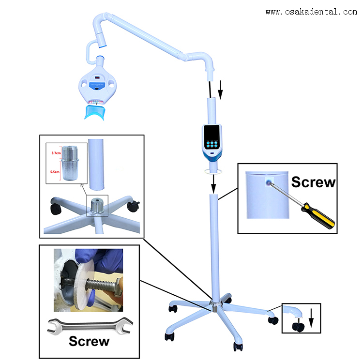 Máquina de clareamento dental para equipamentos odontológicos com luz LED forte