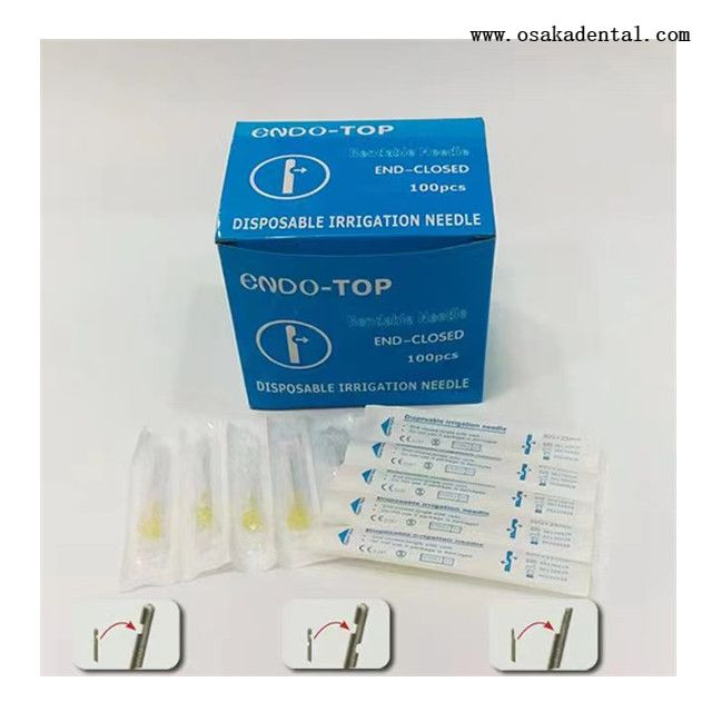 Agulha de irrigação Endo dental descartável