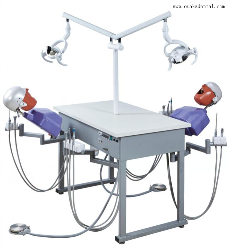 Simulação para 2 alunos com tamanho de bancada 1200*700*800mm