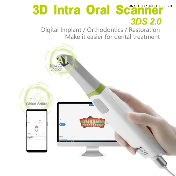 Scanner 3D intra-oral 3D odontológico OSA-F062-S3