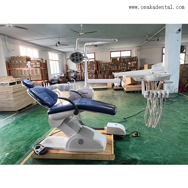 Cadeira ergonômica para paciente odontológico - couro macio e iluminação LED ajustável para conforto ideal