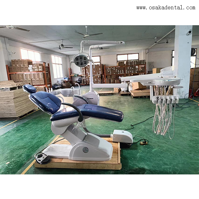 Cadeira ergonômica para paciente odontológico - couro macio e iluminação LED ajustável para conforto ideal