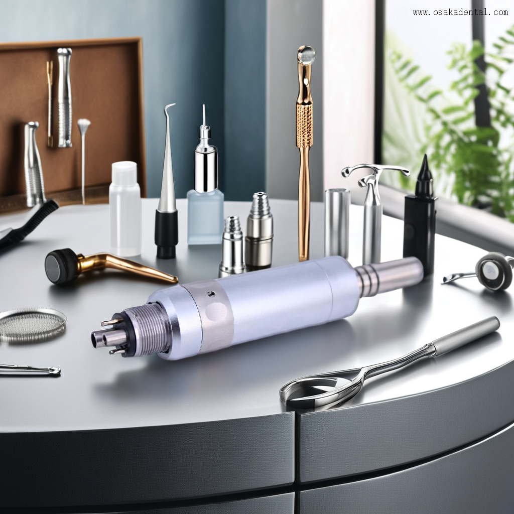 Motor de ar odontológico com fibra óptica 6 furos