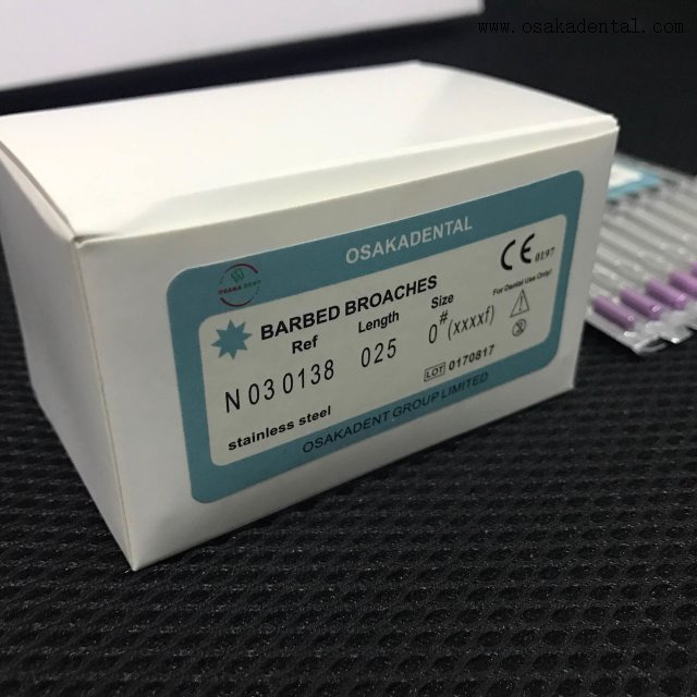 Broches farpados dentais do arquivo endodontic dental para a limpeza do canal de raiz